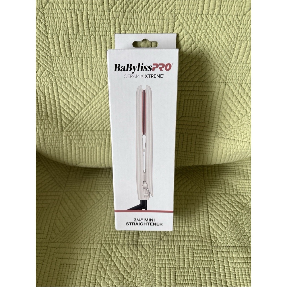 NEW BaBylissPro Ceramix Xtreme 3/4" Mini Hair Straightener White